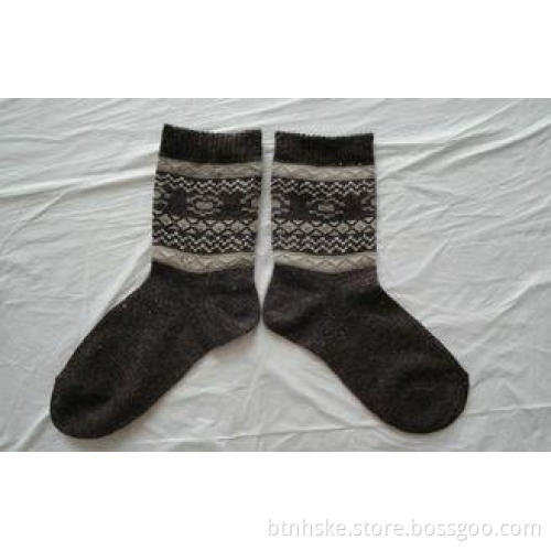 Argyle Cotton Wool Thick Warm Socks For Men With 22CM - 29C